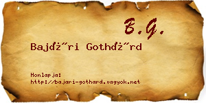 Bajári Gothárd névjegykártya